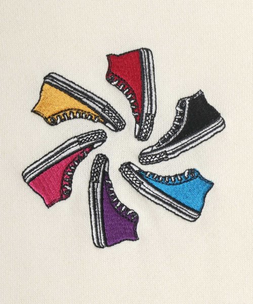 MARUKAWA(マルカワ)/【CONVERSE】コンバース シューズ スニーカー 刺繍スウェットパーカー プルパーカー シューズ刺繍 フード切替/img05