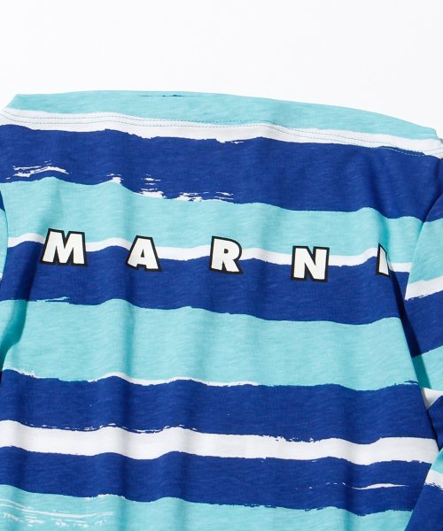 MARNI(MARNI)/MARNI(マルニ)Kids & Junior ブランドロゴブリント長袖ボーダーTシャツカットソー/img02