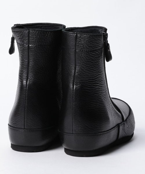 JSハートレーベル☆サイドジップ本革インヒールショートブーツaw 