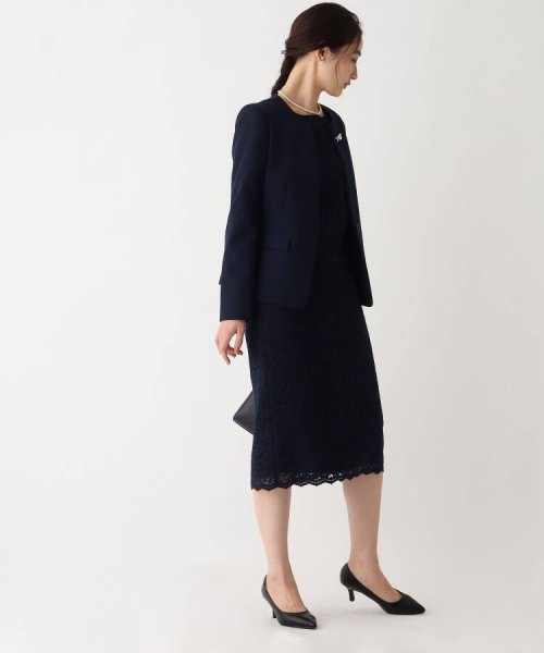 OPAQUE.CLIP(オペークドットクリップ)/DELEGANT ダブルクロスキーネックジャケット【OPAQUE.CLIP NAVY】/img16