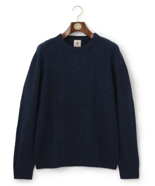 J.PRESS MENS(J．プレス　メンズ)/【Cash Lamb's Wool】ケーブルクルーネック ニット/img18