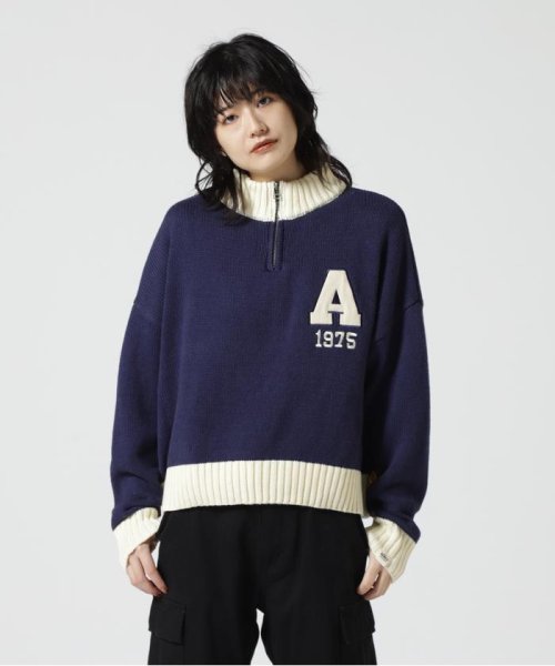 AVIREX(AVIREX)/COLLEGE WAPPEN KINIT TOPS/ カレッジワッペンニットトップス/img01