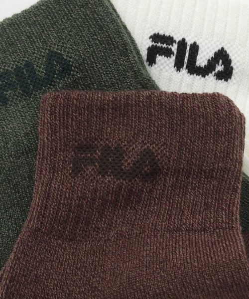 FILA socks Ladies(フィラ　ソックス　レディース)/アンクルリブソックス 3足組 レディース/img01