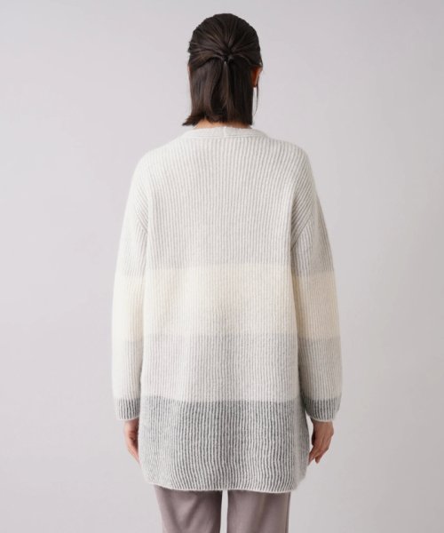 ワイドボーダーVネックカーディガン【HAND】 