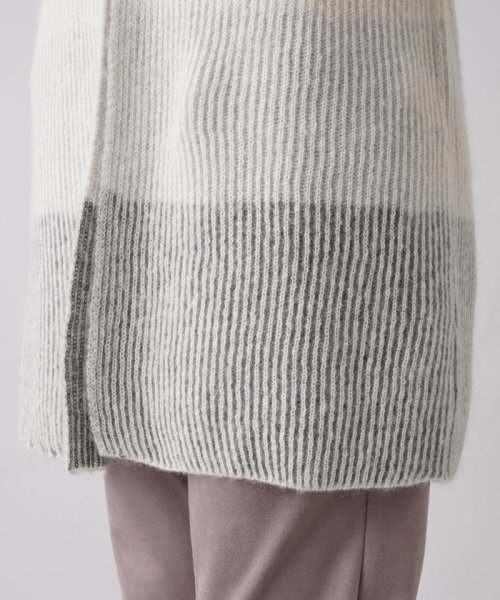 ワイドボーダーVネックカーディガン【HAND】 