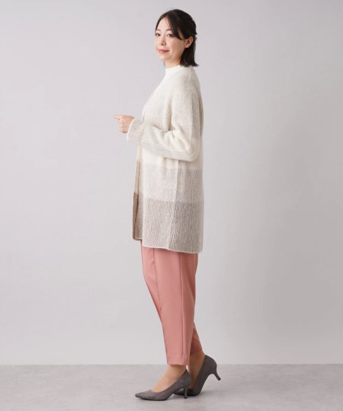 ワイドボーダーVネックカーディガン【HAND】 