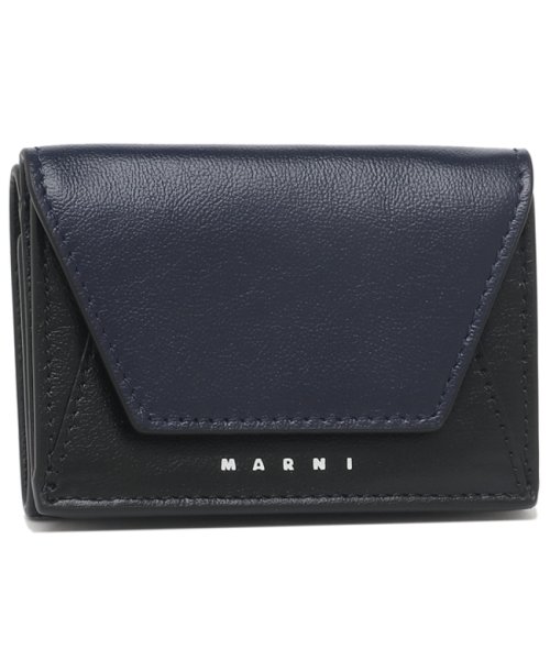 MARNI(マルニ)/マルニ 三つ折り財布 ミニ財布 ネイビー ブラック メンズ MARNI PFMI0052U0 P2644 Z592B/img01