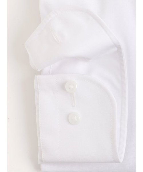 TAKA-Q(タカキュー)/【白無地】形態安定 吸水速乾 スリムフィット レギュラーカラー 長袖 シャツ メンズ ワイシャツ ビジネス yシャツ 速乾 ノーアイロン 形態安定/img02