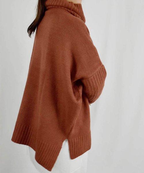 ARGO TOKYO(アルゴトウキョウ)/Mohair Stretch Turtleneck Knit 25105 モヘアストレッチタートルニット　ニットトップス　タートルネック　モヘア　ニット　セータ/img04