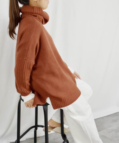 ARGO TOKYO(アルゴトウキョウ)/Mohair Stretch Turtleneck Knit 25105 モヘアストレッチタートルニット　ニットトップス　タートルネック　モヘア　ニット　セータ/img09