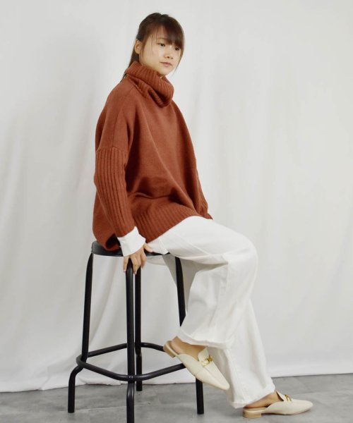 ARGO TOKYO(アルゴトウキョウ)/Mohair Stretch Turtleneck Knit 25105 モヘアストレッチタートルニット　ニットトップス　タートルネック　モヘア　ニット　セータ/img11