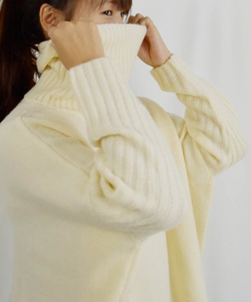 ARGO TOKYO(アルゴトウキョウ)/Mohair Stretch Turtleneck Knit 25105 モヘアストレッチタートルニット　ニットトップス　タートルネック　モヘア　ニット　セータ/img23