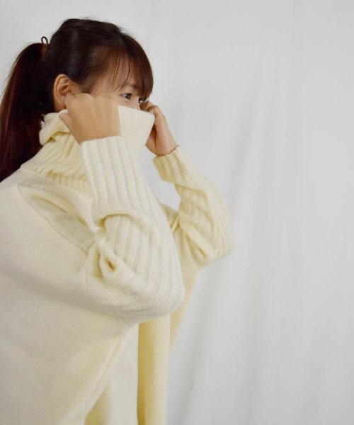 ARGO TOKYO(アルゴトウキョウ)/Mohair Stretch Turtleneck Knit 25105 モヘアストレッチタートルニット　ニットトップス　タートルネック　モヘア　ニット　セータ/img26