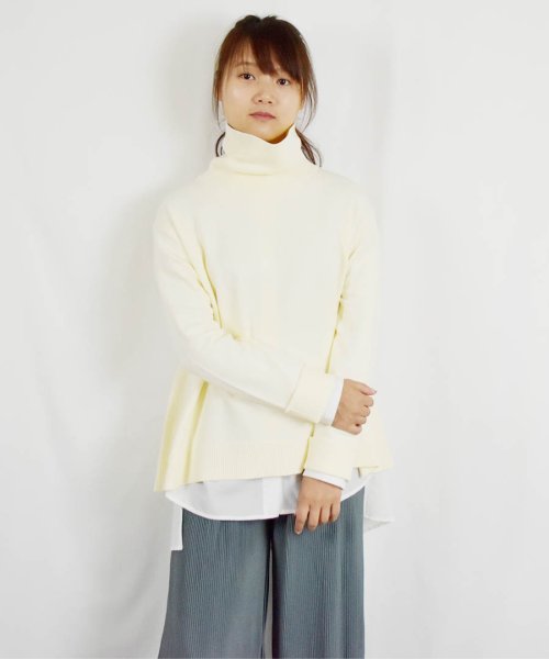 ARGO TOKYO(アルゴトウキョウ)/【2022バージョン※薄手滑らか生地】Rayon Stretch Turtle－neck Curve A Line Pullover25107 レーヨンストレッ/img35