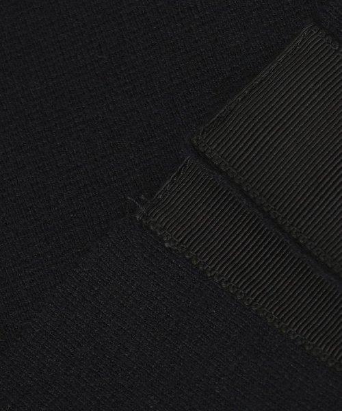 ミラノリブ ニット ノーカラージャケット ネイビーノーカラーペプラムジャケット C1933448639(14960円)