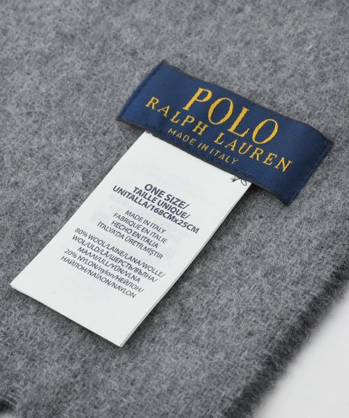 THE CASUAL(ザ　カジュアル)/(ポロラルフローレン)  POLO RALPH LAUREN リバーシブル ウール ナイロン マフラー ワンポイント ポニー ロゴ 配色 ベーシック ユニセック/img07