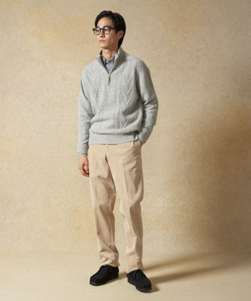 J.PRESS MENS(J．プレス　メンズ)/【Cash Lamb's Wool】ケーブルハーフジップ ニット/img02