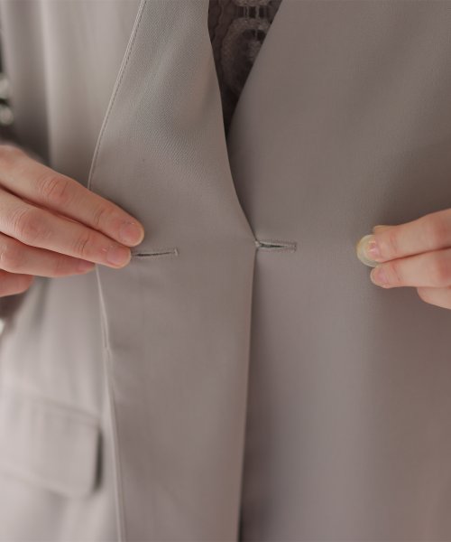 ジレ付きレースワンピース 