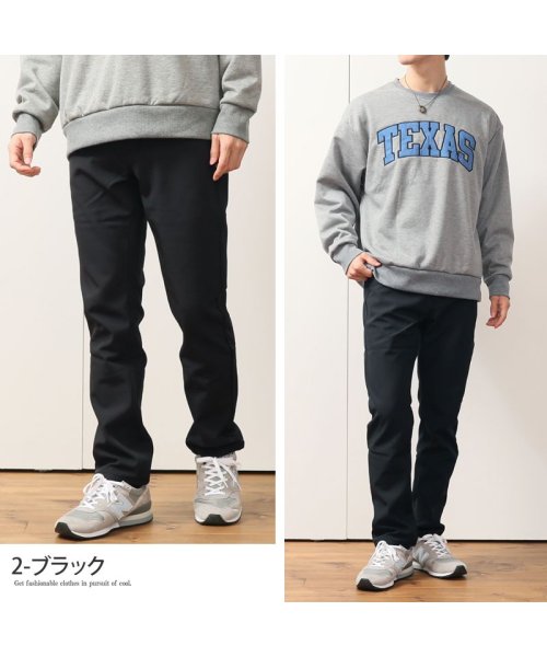 TopIsm(トップイズム)/暖パンツ メンズ スキニーパンツ ストレッチ スリムパンツ YKKファスナー 5ポケット 暖 裏起毛 無地 美脚 ロングパンツ/img05