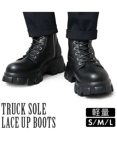 BACKYARD FAMILY(バックヤードファミリー)/glabella TRUCK SOLE LACE UP BOOTS/img01