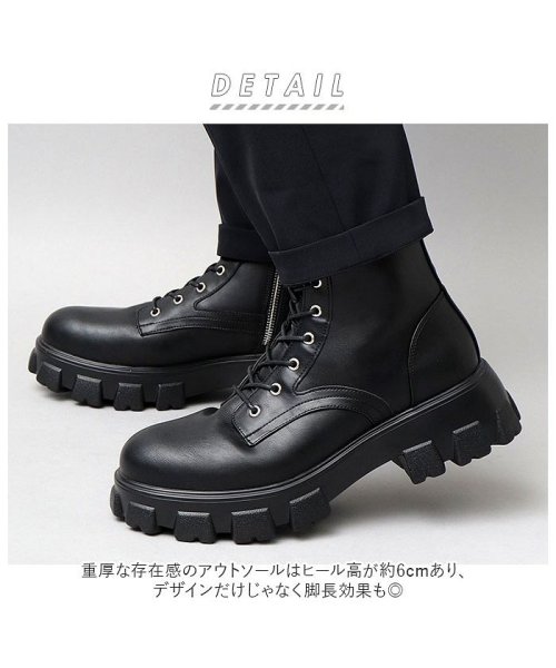 BACKYARD FAMILY(バックヤードファミリー)/glabella TRUCK SOLE LACE UP BOOTS/img02