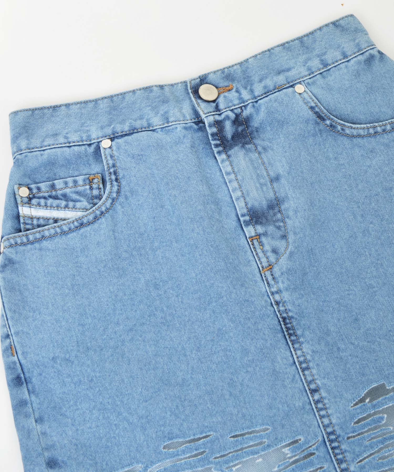 21SS 定価4万6千 DIESEL シースルー デニム プリーツ スカート www
