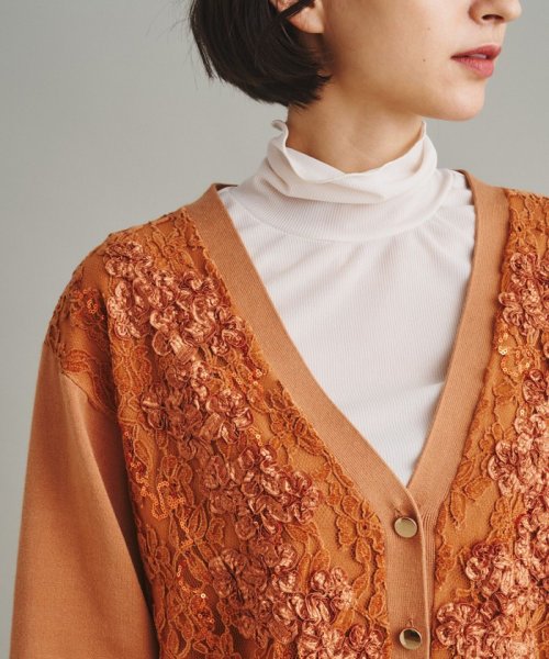 レース刺繍カーディガン 