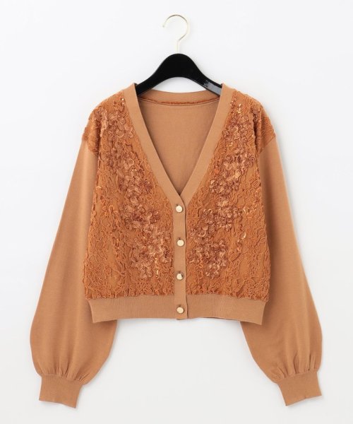 レース刺繍カーディガン 