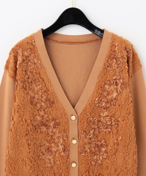 レース刺繍カーディガン 