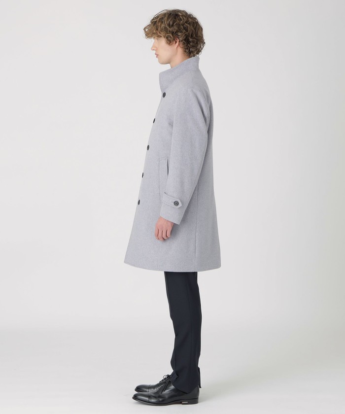 【未使用】ブラックレーベル シャイニービーバー スタンド コート グレー LL BLACK LABEL CRESTBRIDGE（ブラックレーベル・クレストブリッジ）の