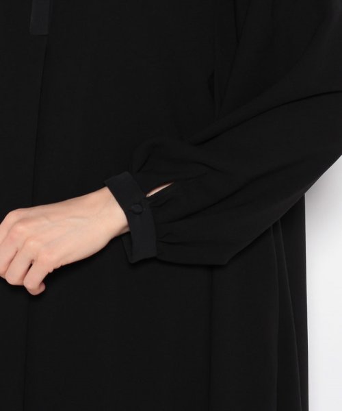 【喪服・礼服】【洗える】≪デザインブラック≫シャツワンピース/ブラックフォーマル/卒入学式 ・七五三・お宮参り あり 喪服 礼服 七五三 セレモニー 卒業式 ■なし デザイン 入学式 結婚式 お宮参り ワンピース