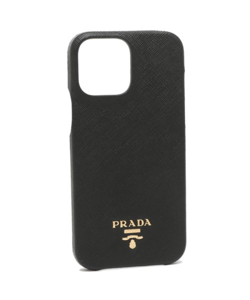 PRADA(プラダ)/プラダ iPhoneケース スマートフォンケース サフィアーノ ロゴ ブラック メンズ レディース PRADA 1ZH146 QWA F0002/img01