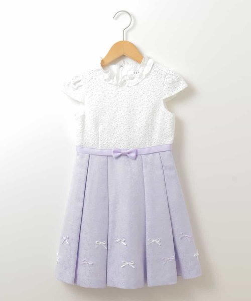 a.v.v(KID'S)(アー・ヴェ・ヴェキッズ)/[110－130]【セレモニースタイル】レースジャガードフィット＆フレアワンピース/img38