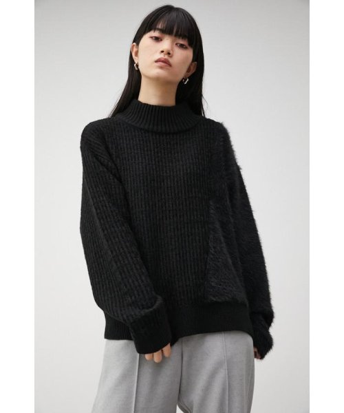AZUL by moussy(アズールバイマウジー)/SHAGGY COMBI TWEED KNIT TOPS/img02