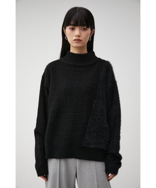 AZUL by moussy(アズールバイマウジー)/SHAGGY COMBI TWEED KNIT TOPS/img04