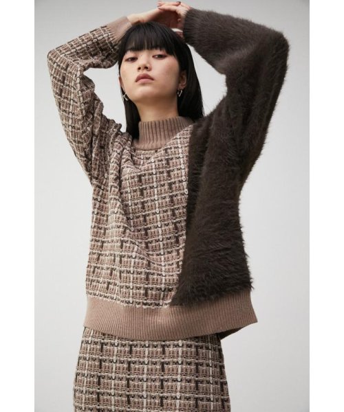AZUL by moussy(アズールバイマウジー)/SHAGGY COMBI TWEED KNIT TOPS/img19
