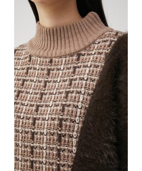 AZUL by moussy(アズールバイマウジー)/SHAGGY COMBI TWEED KNIT TOPS/img25