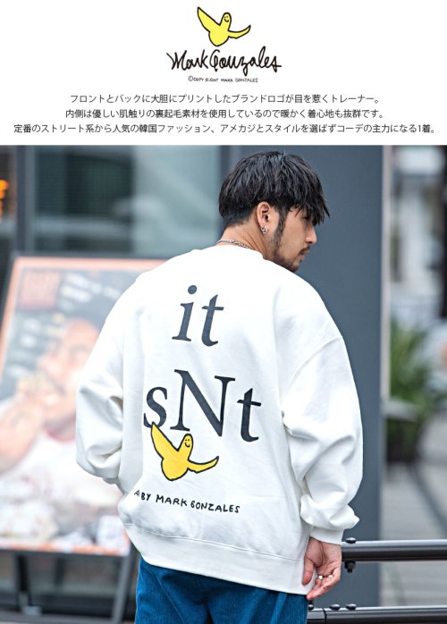 MARK GONZALES ビッグアルファベットトレーナー スウェット 人気・おすすめ｜使いやすい・旅行におすすめ 品質保証 全国発送 正規品・日本国内発送・安心保証付き
