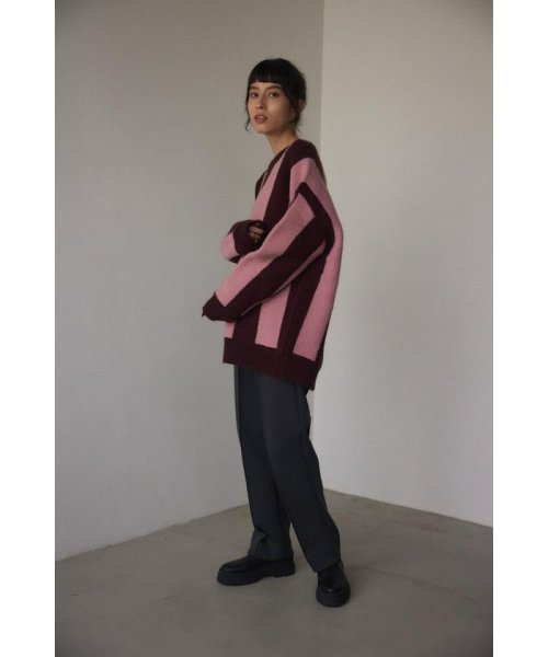 BLACK BY MOUSSY(ブラックバイマウジー)/stripe knit tops/img07