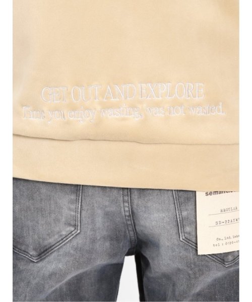 semanticdesign(セマンティックデザイン)/シルキーフリース ロゴ刺繍クルー ルーズプルオーバー 長袖 メンズ Tシャツ カットソー カジュアル インナー ビジネス ギフト プレゼント/img09