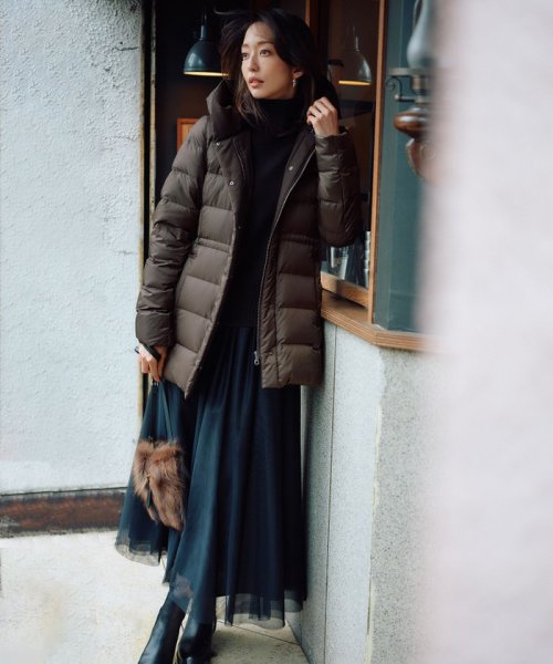 【洗える】シレータフタ ショート ダウンコート 