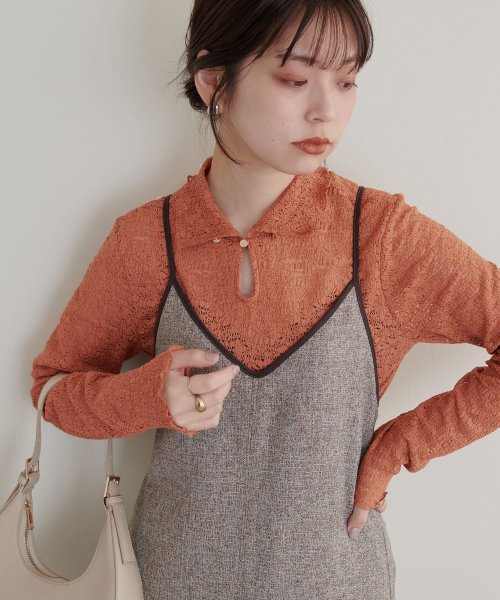 NICE CLAUP OUTLET(ナイスクラップ　アウトレット)/【natural couture】大人上品な首元に/ストレッチレース２ＷＡＹタートル/img02
