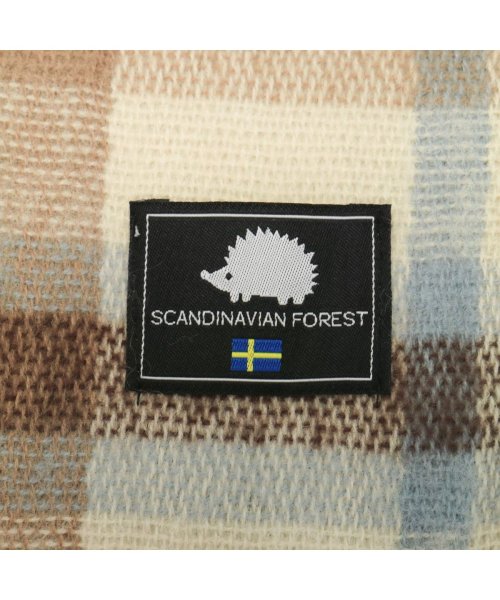 SCANDINAVIAN FOREST(スカンジナビアンフォレスト)/スカンジナビアンフォレスト ストール SCANDINAVIAN FOREST チェック×ニットコンビストール マフラー ケーブル編み 251－KRSF162/img05
