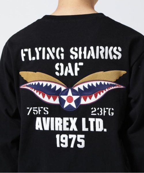AVIREX(AVIREX)/《WEB&DEPOT限定》EMBROIDERY L/S T－SHIRT FLYING SHARKS/エンブロイダリー フライングシャーク/img08