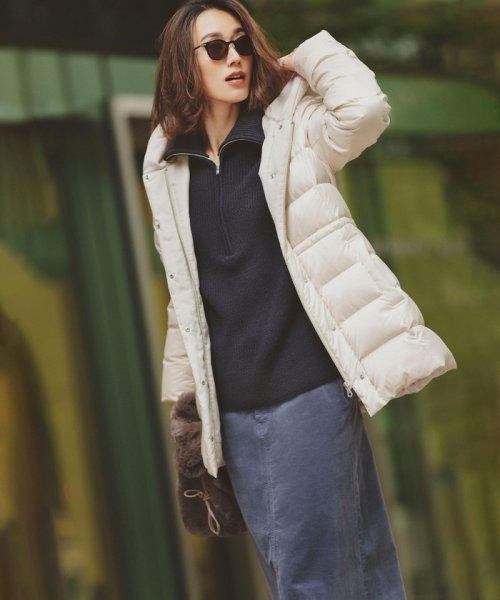 【洗える】シレータフタ ショート ダウンコート 