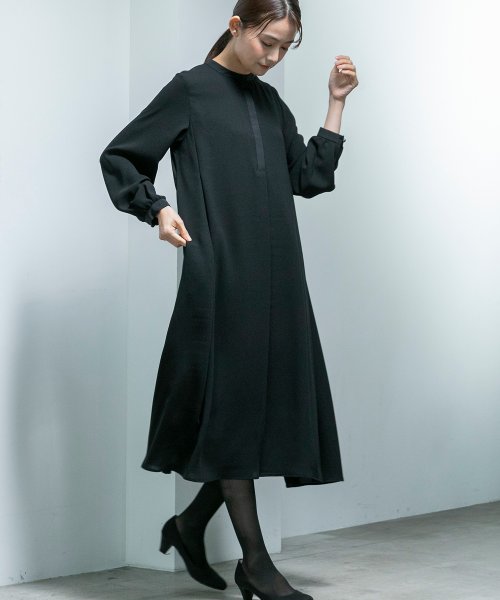 【喪服・礼服】【洗える】≪デザインブラック≫シャツワンピース/ブラックフォーマル/卒入学式 ・七五三・お宮参り あり 喪服 礼服 七五三 セレモニー 卒業式 ■なし デザイン 入学式 結婚式 お宮参り ワンピース