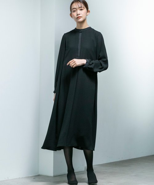 【喪服・礼服】【洗える】≪デザインブラック≫シャツワンピース/ブラックフォーマル/卒入学式 ・七五三・お宮参り あり 喪服 礼服 七五三 セレモニー 卒業式 ■なし デザイン 入学式 結婚式 お宮参り ワンピース