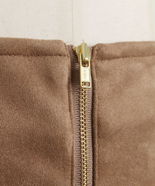 tocco closet(トッコクローゼット)/ポケット付きフロントジップスエードタイトスカート/img19