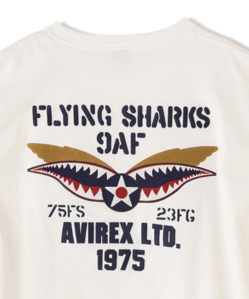 AVIREX(AVIREX)/《WEB&DEPOT限定》EMBROIDERY L/S T－SHIRT FLYING SHARKS/エンブロイダリー フライングシャーク/img16