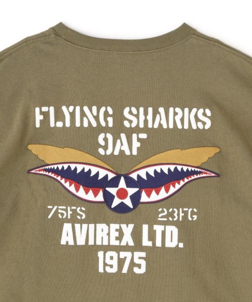 AVIREX(AVIREX)/《WEB&DEPOT限定》EMBROIDERY L/S T－SHIRT FLYING SHARKS/エンブロイダリー フライングシャーク/img21
